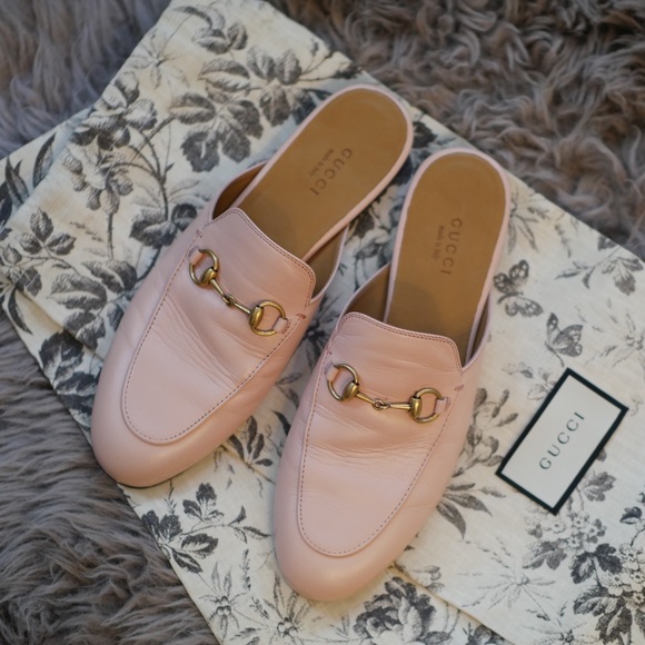 Gucci Princetown Leather Slipper in Light Pink - Picture 2 of 5